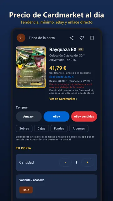 Escáner de cartas Pokémon gratis